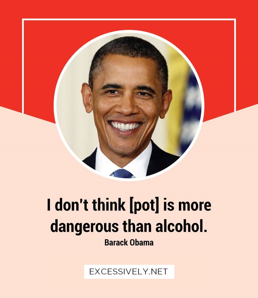 I don’t think [pot] is more dangerous than alcohol.