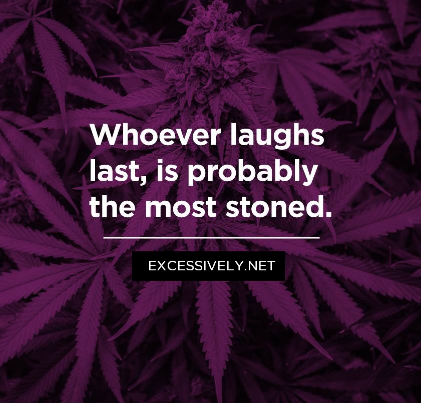 Whoever laughs last, is probably the most stoned